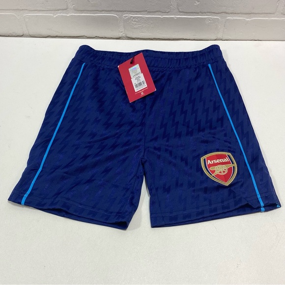 NEW - Arsenal Kids - Chevron Shorts - Blue - Size 4-5 - Picture 1 of 6